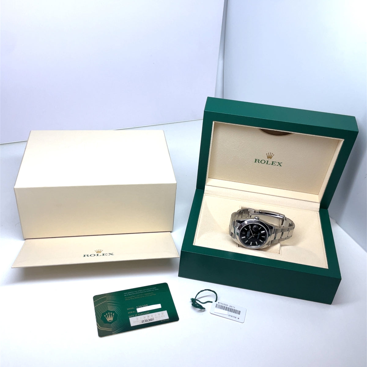 Pre-Owned Rolex Datejust 41mm Automatic Black Dial Oyster Steel Watch126300