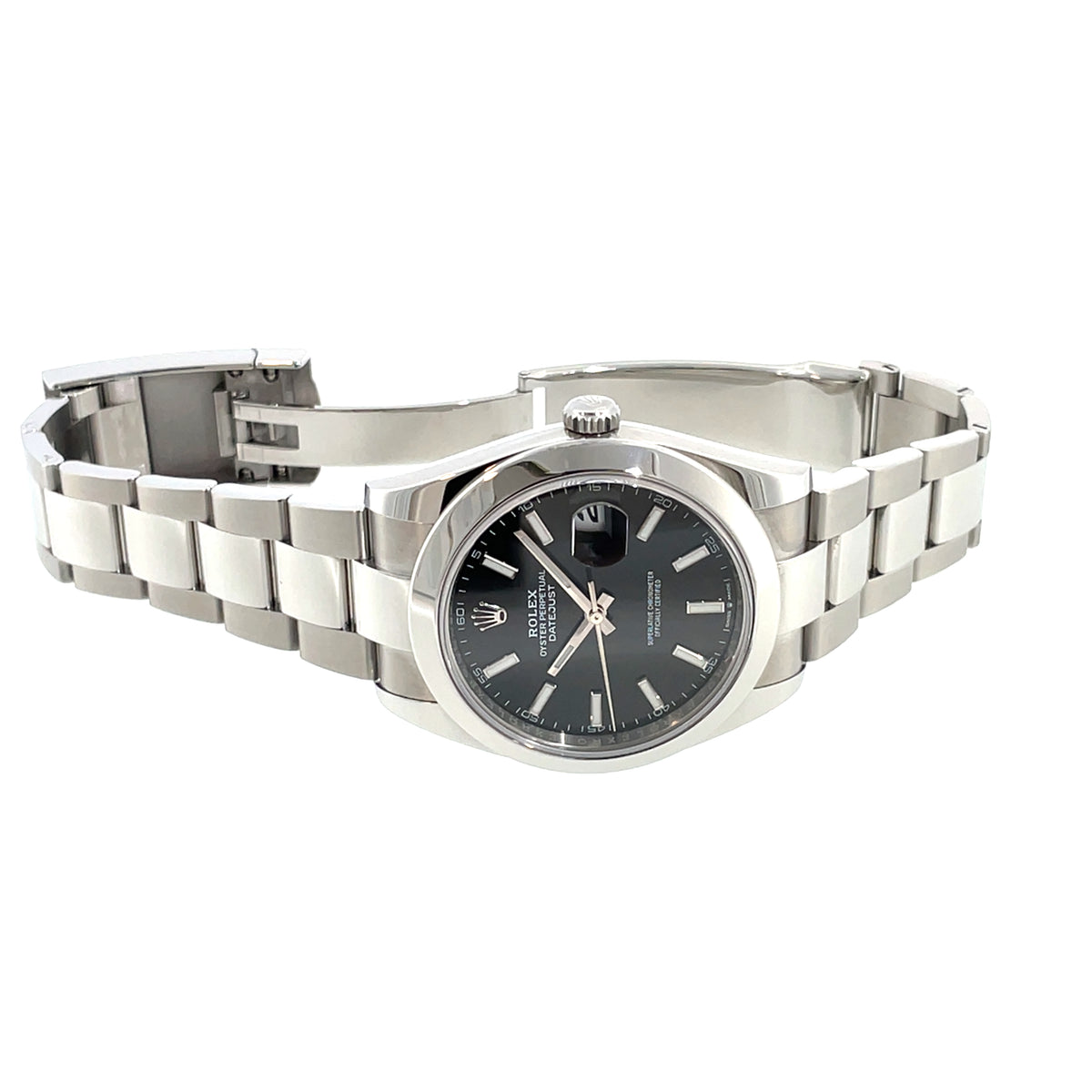 Pre-Owned Rolex Datejust 41mm Automatic Black Dial Oyster Steel Watch126300