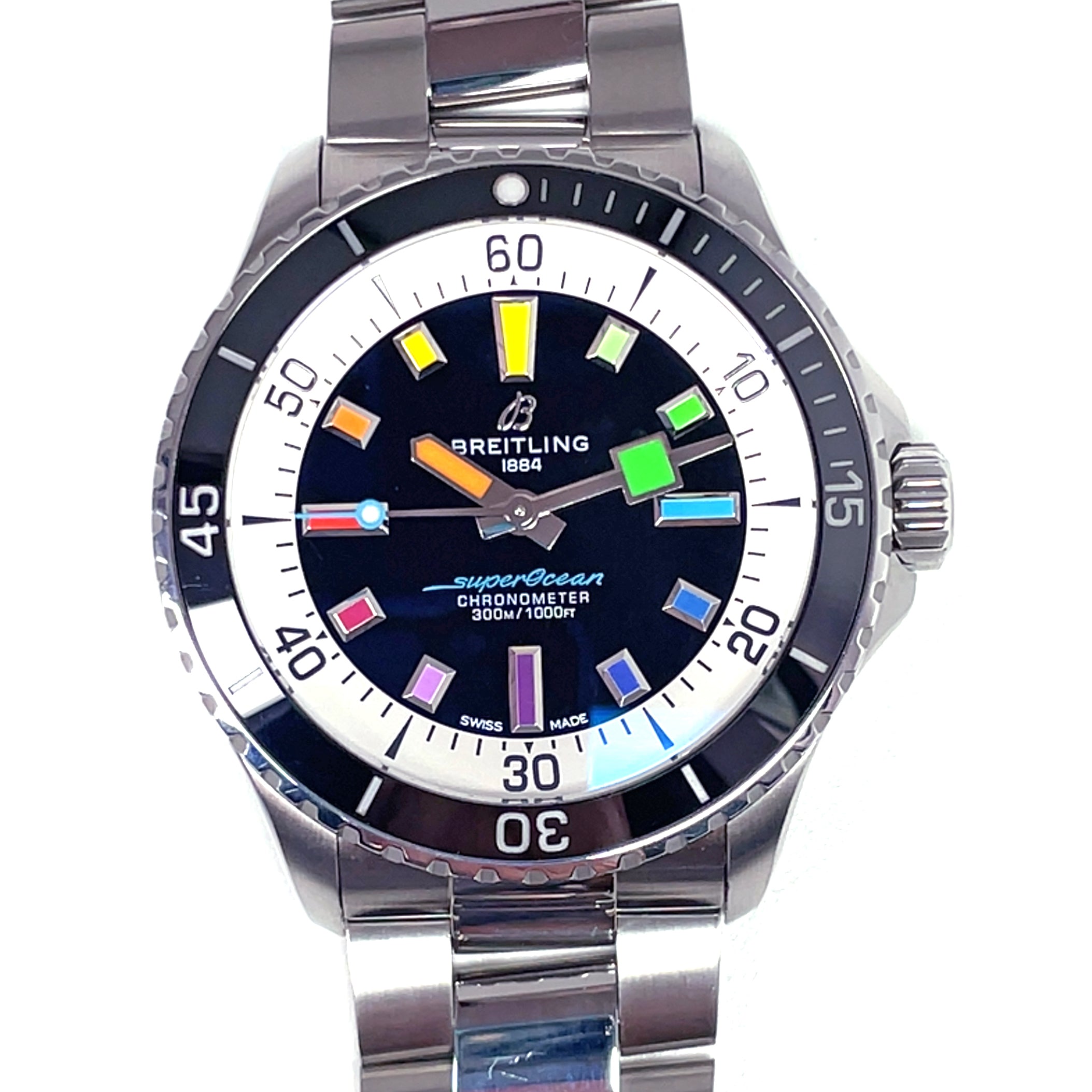 Pre-Owned Breitling Superocean 42mm Automatic Rainbow Accent Dial Watch