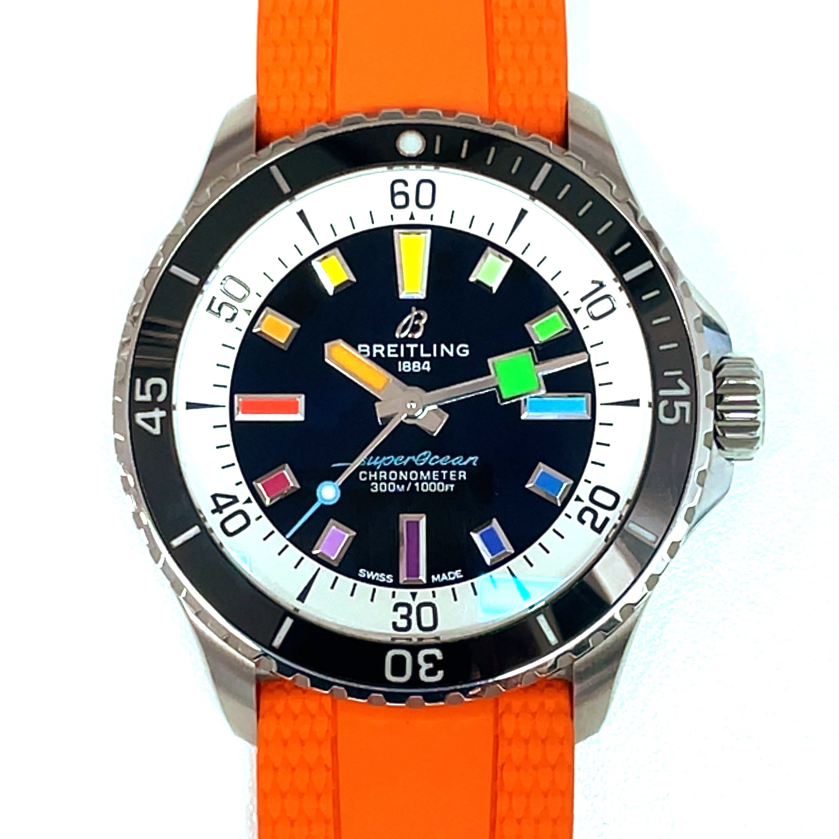 Pre-Owned Breitling Superocean 42mm Automatic Rainbow Accent Dial Watch