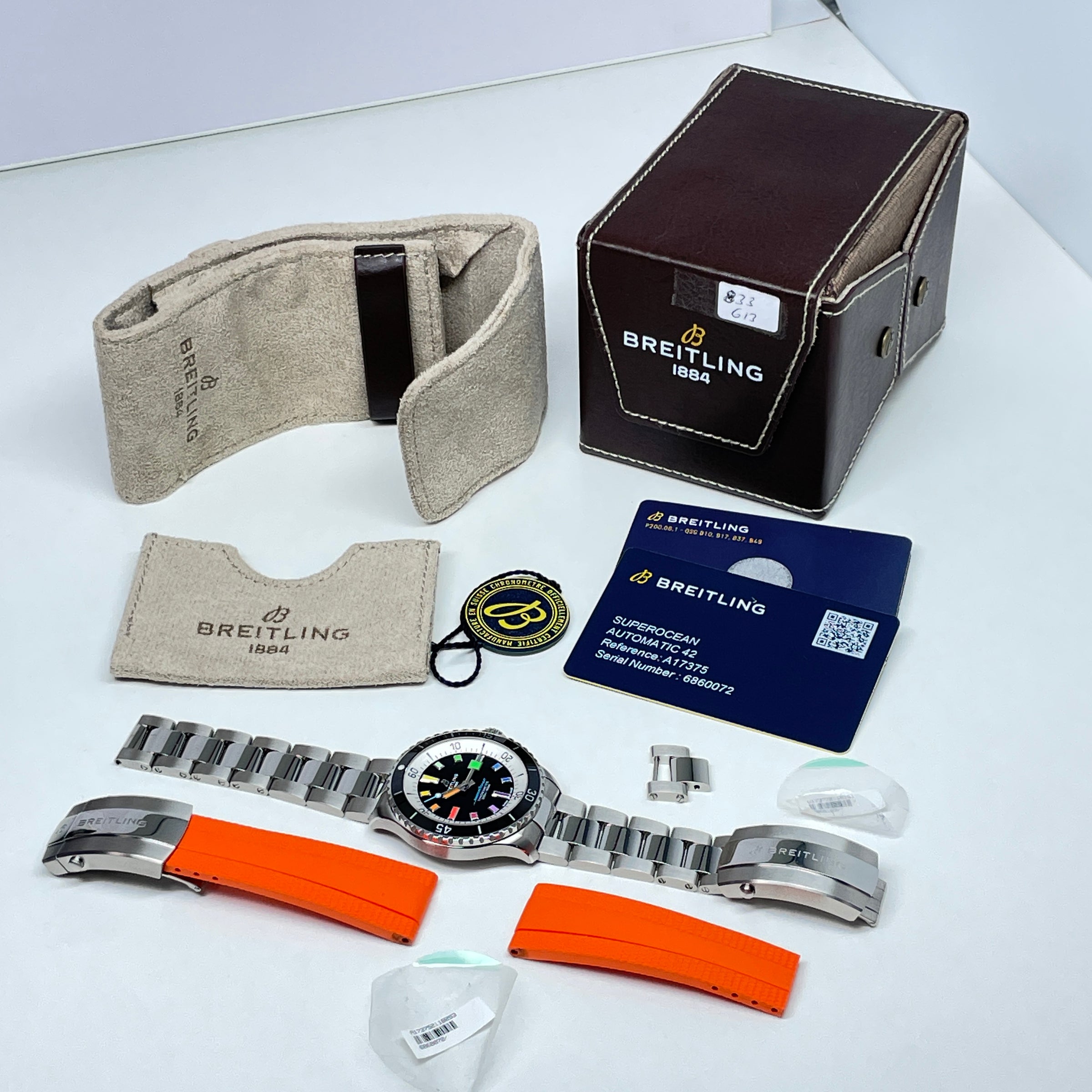 Pre-Owned Breitling Superocean 42mm Automatic Rainbow Accent Dial Watch