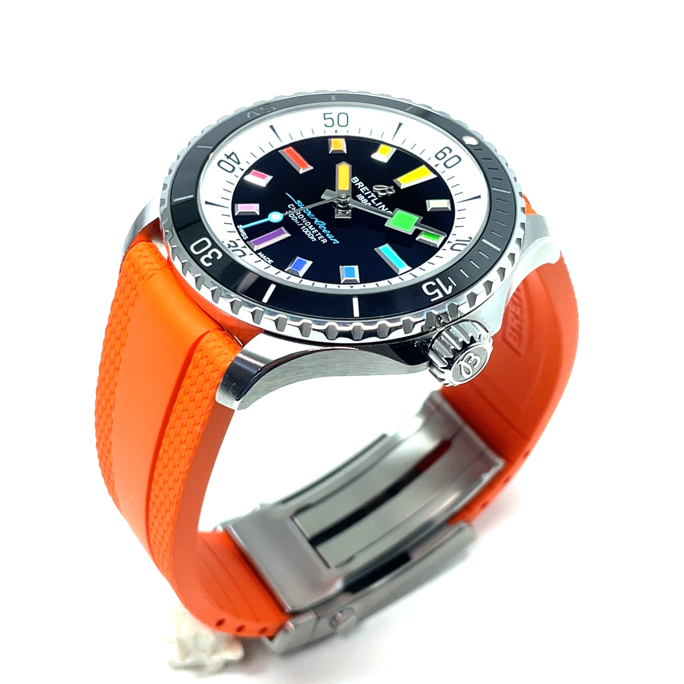 Pre-Owned Breitling Superocean 42mm Automatic Rainbow Accent Dial Watch