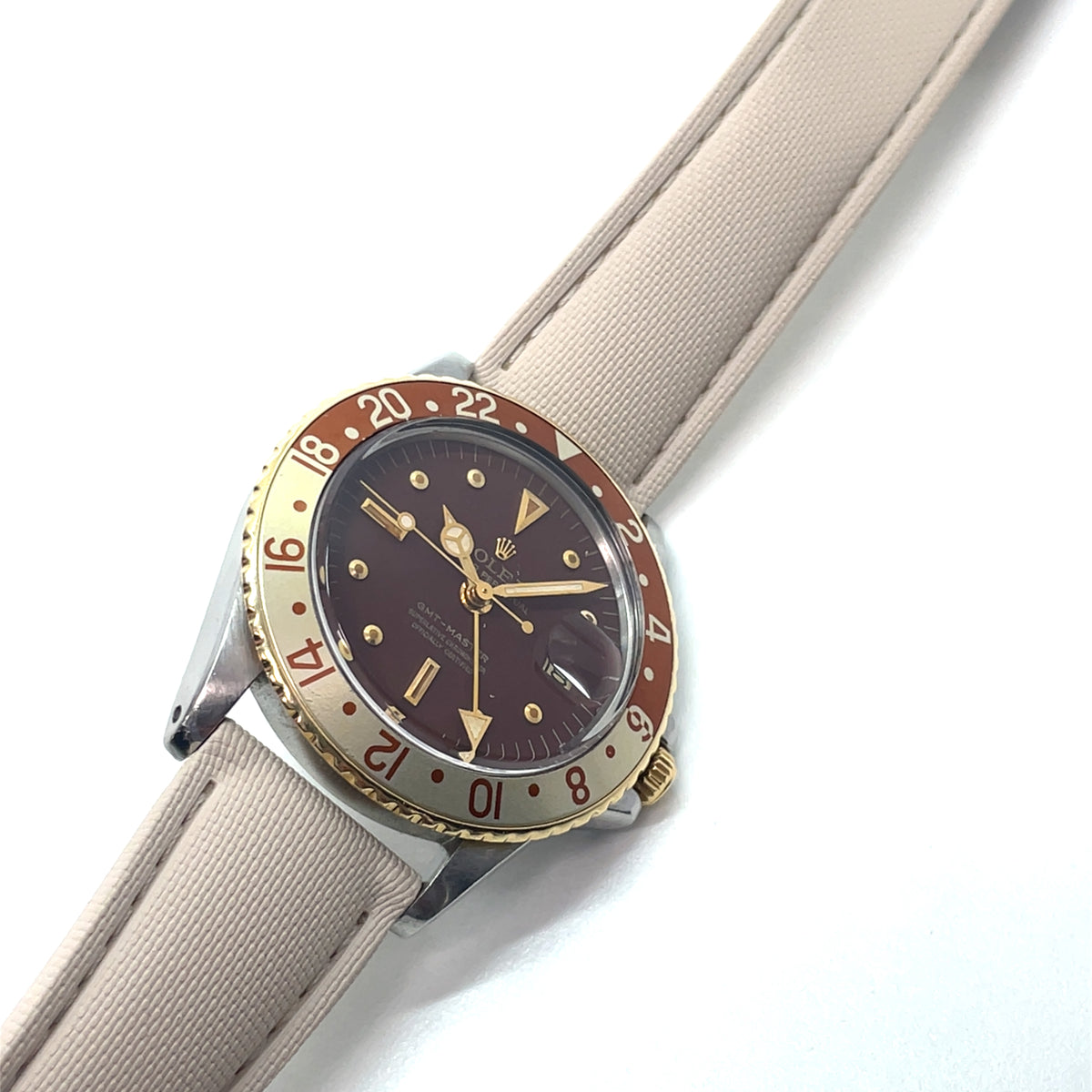 Pre-Owned Rolex 1675  GMT Master Brown Dial  "Rootbeer" Vintage Steel Watch 40mm 1970