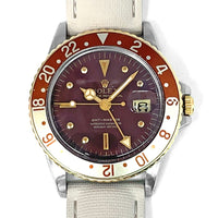 Pre-Owned Rolex 1675  GMT Master Brown Dial  "Rootbeer" Vintage Steel Watch 40mm 1970