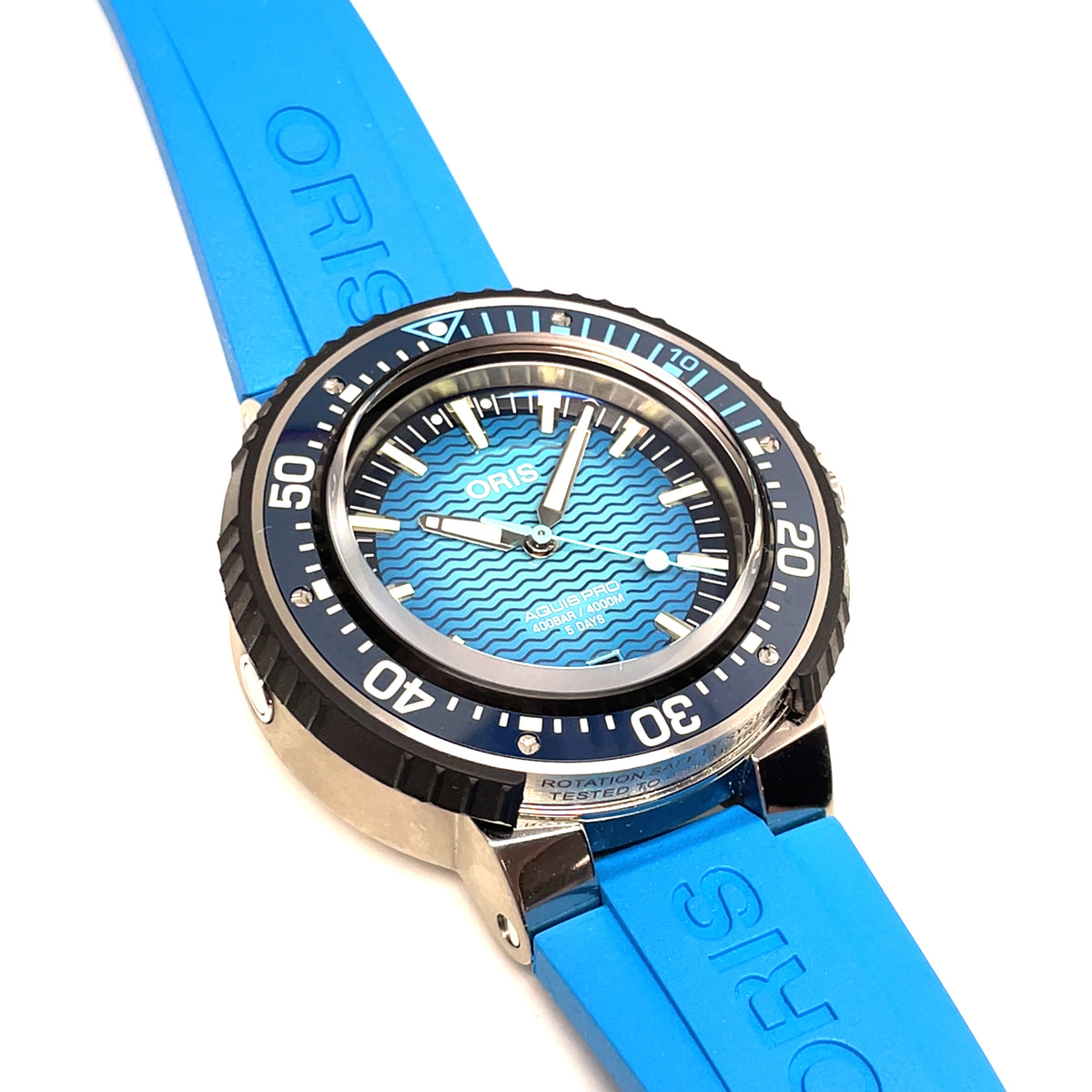 Pre-Owned Oris Aquis Pro 4000m 49.5mm Automatic Divers Titanium Blue Watch - NAGI