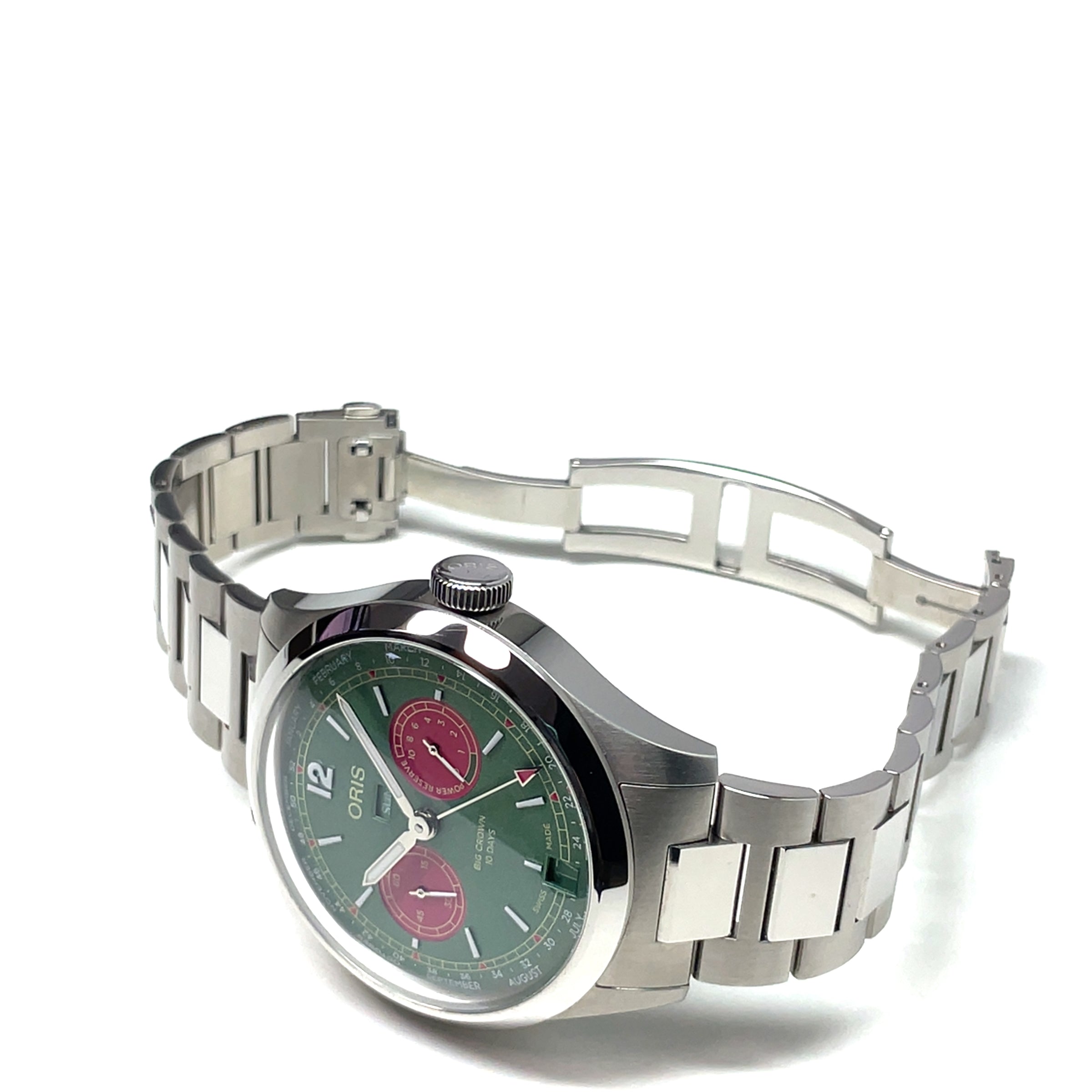 Pre-Owned Oris Big Crown Calibre 113 Pink Green Calendar Mechanical Watch 43mm
