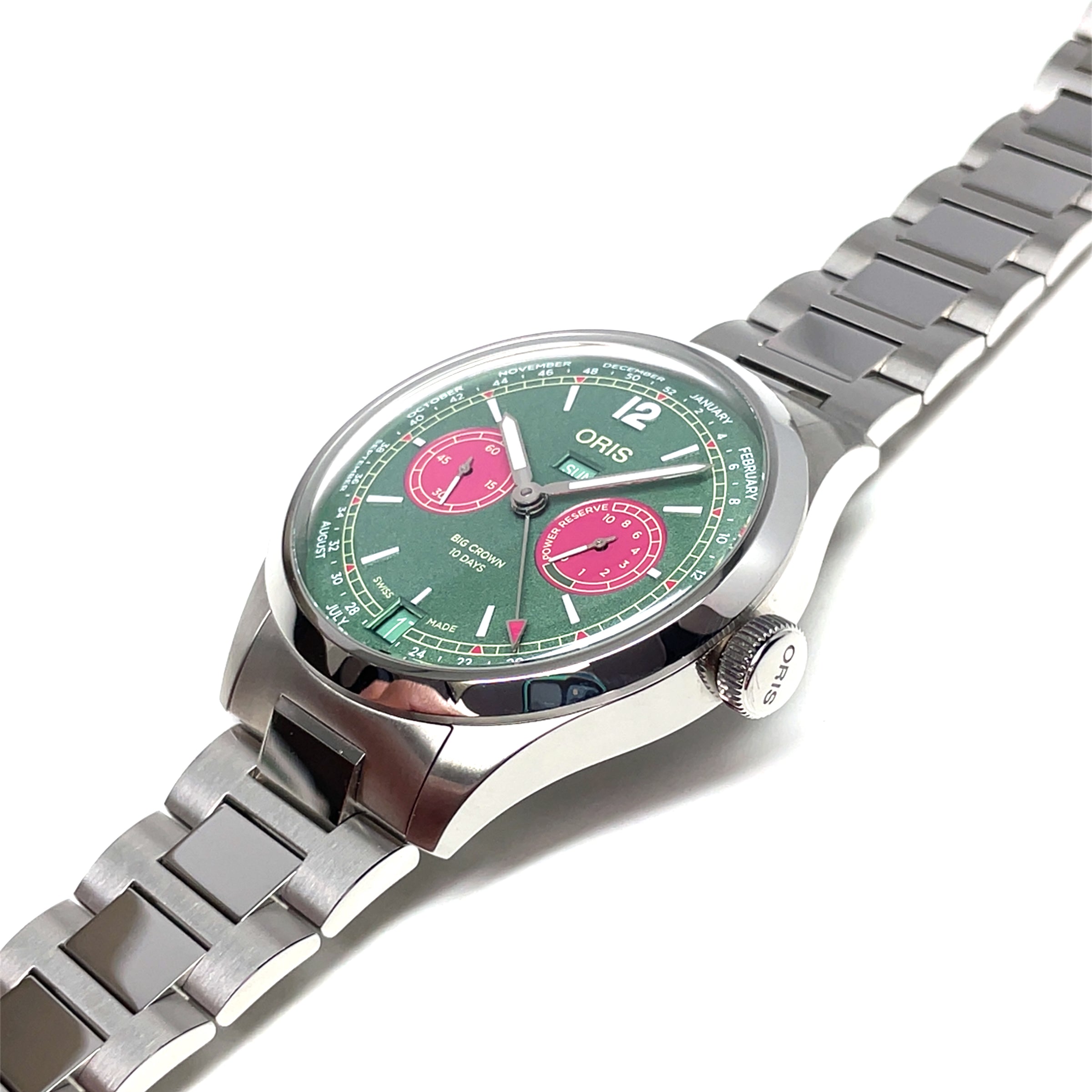 Pre-Owned Oris Big Crown Calibre 113 Pink Green Calendar Mechanical Watch 43mm - NAGI