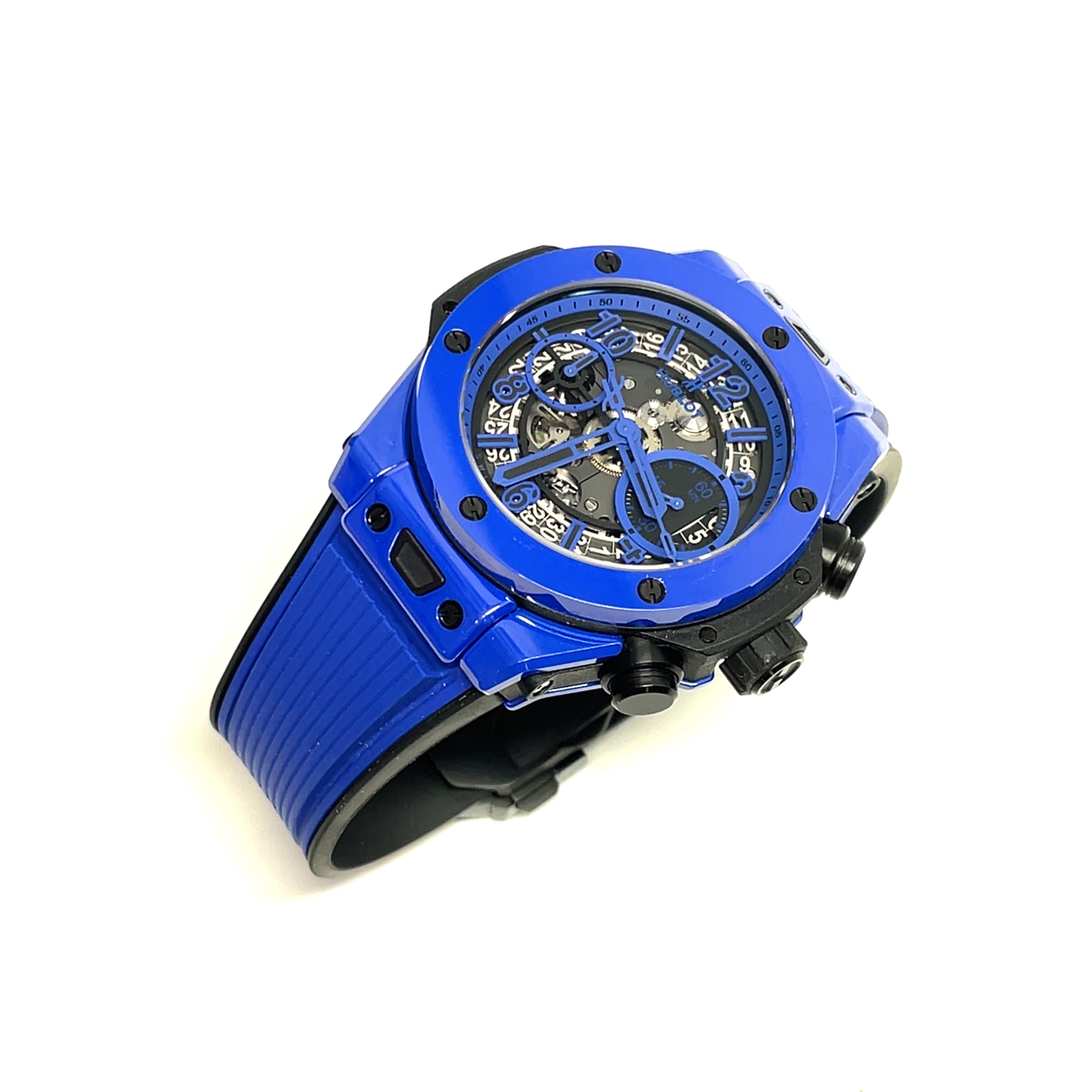 Pre-Owned Hublot Big Bang Unico Blue Magic Automatic Chronograph 42mm Watch