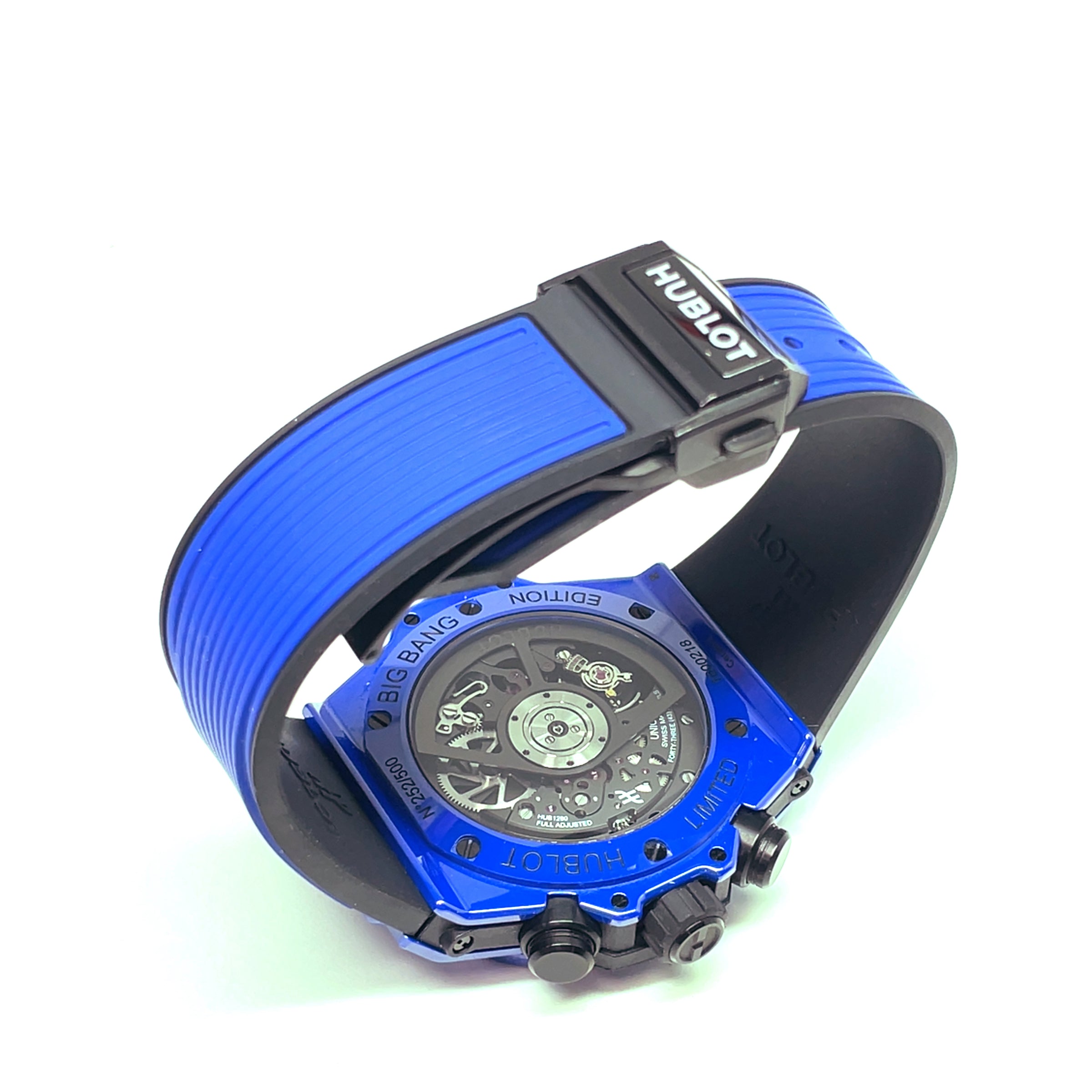 Pre-Owned Hublot Big Bang Unico Blue Magic Automatic Chronograph 42mm Watch