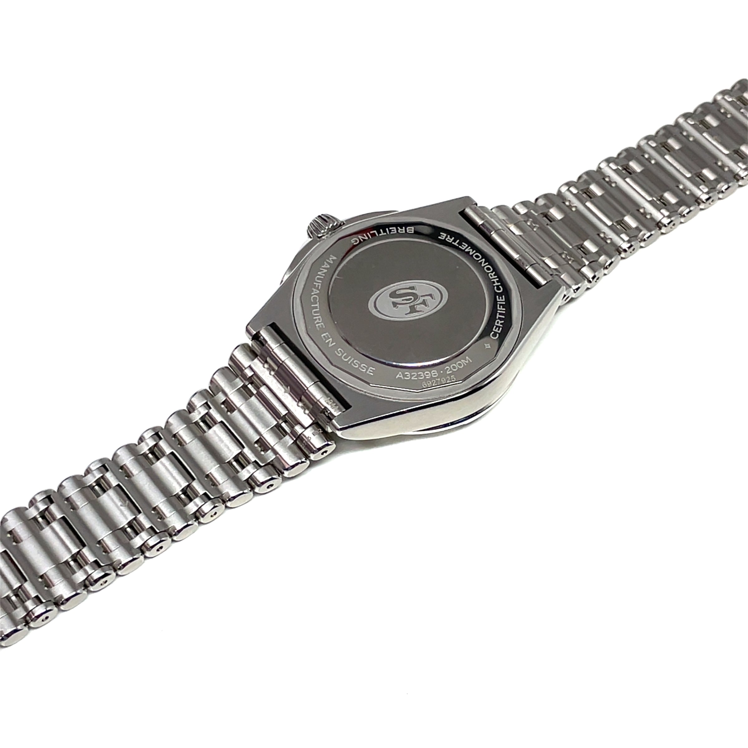Pre-Owned Breitling Chronomat GMT 40mm NFL San Francisco 49ers Red A32398 - NAGI