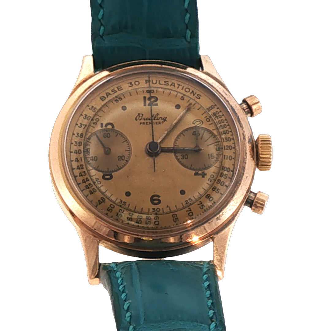 Pre-Owned Breitling 18K Yellow Gold Vintage Premier Mechanical Watch - NAGI