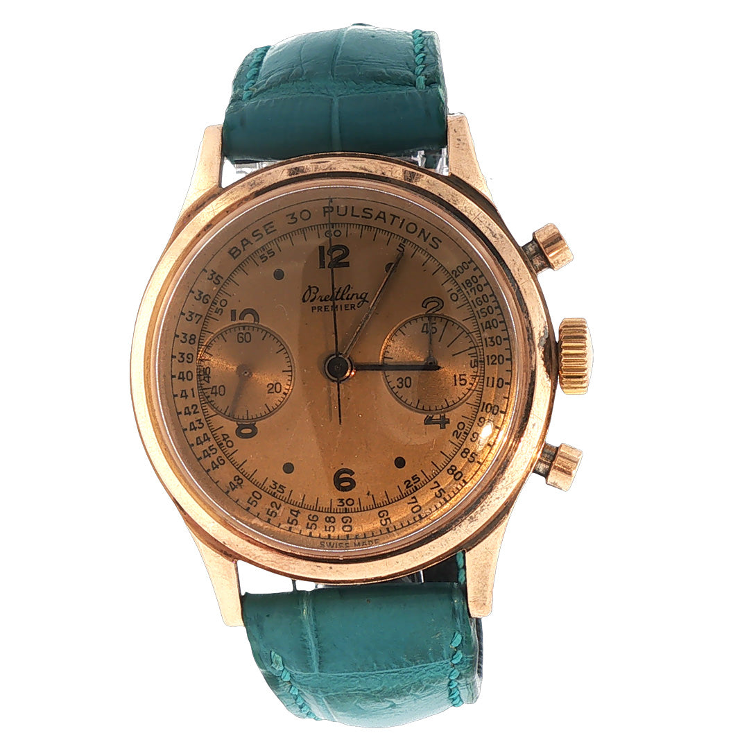 Pre-Owned Breitling 18K Yellow Gold Vintage Premier Mechanical Watch - NAGI