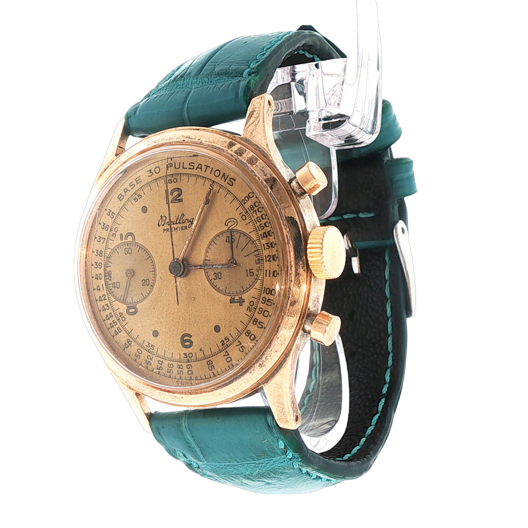 Pre-Owned Breitling 18K Yellow Gold Vintage Premier Mechanical Watch - NAGI