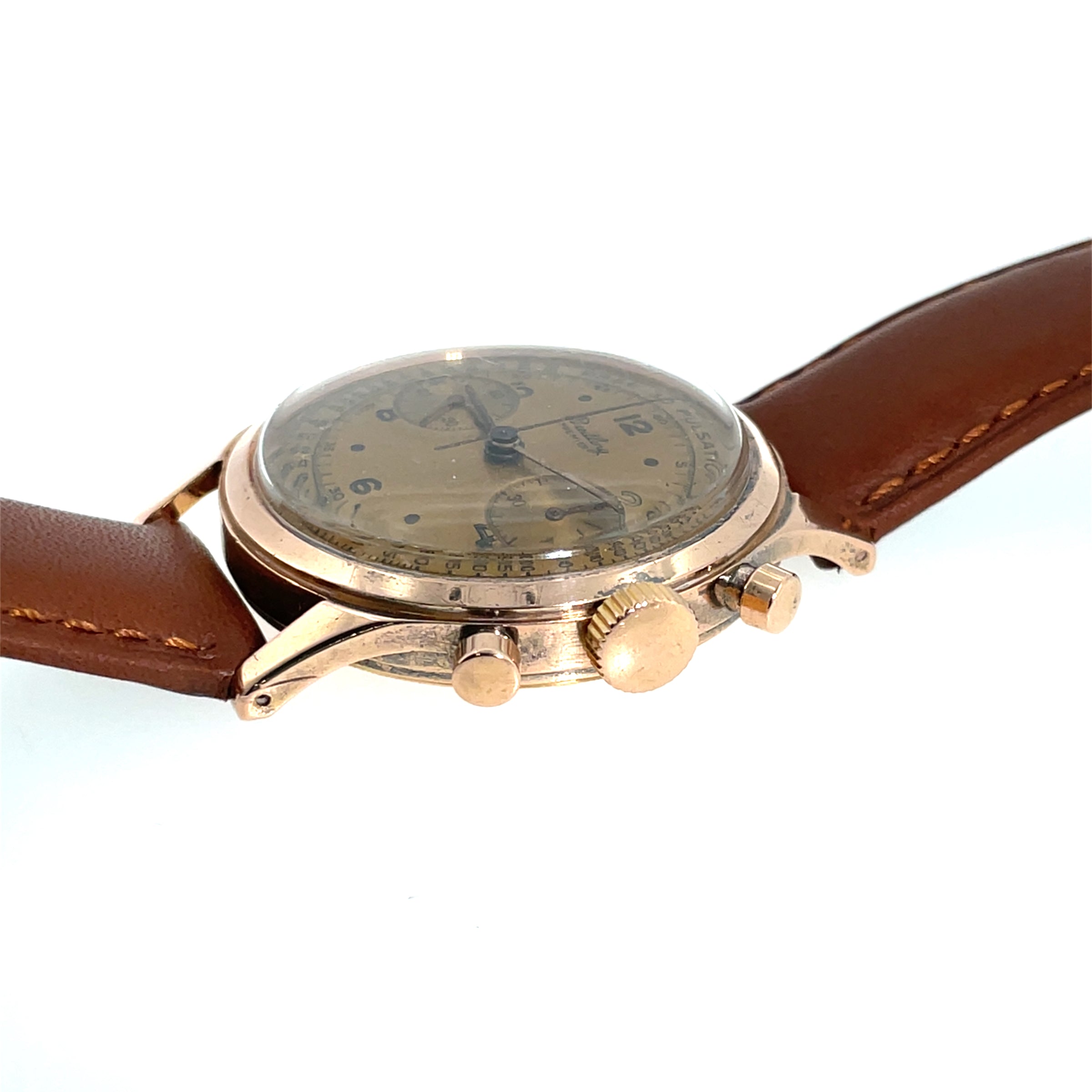 Pre-Owned Breitling 777 18K Gold Vintage Premier Pulsometer "Doctor's Watch" Mechanical 37.5mm