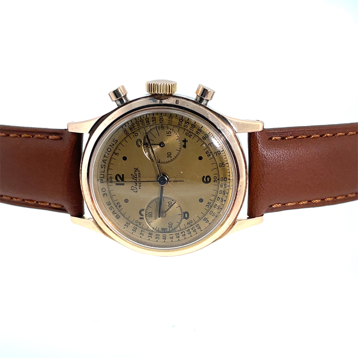 Pre-Owned Breitling 777 18K Gold Vintage Premier Pulsometer "Doctor's Watch" Mechanical 37.5mm