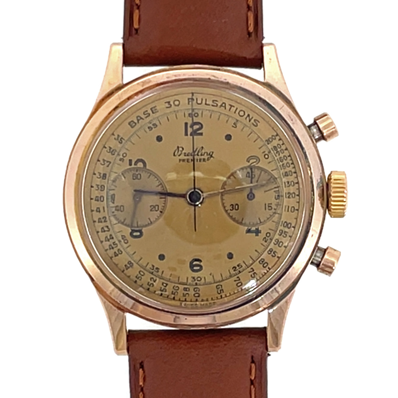 Pre-Owned Breitling 777 18K Gold Vintage Premier Pulsometer "Doctor's Watch" Mechanical 37.5mm