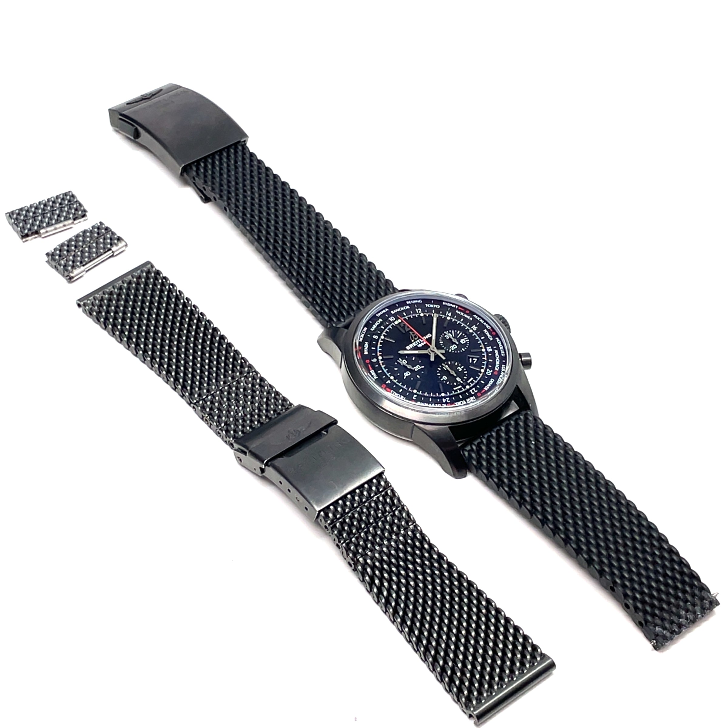 Pre-Owned Breitling Transocean Blacksteel Unitime Pilot 46mm Automatic Chrongraph Watch MB0510U6