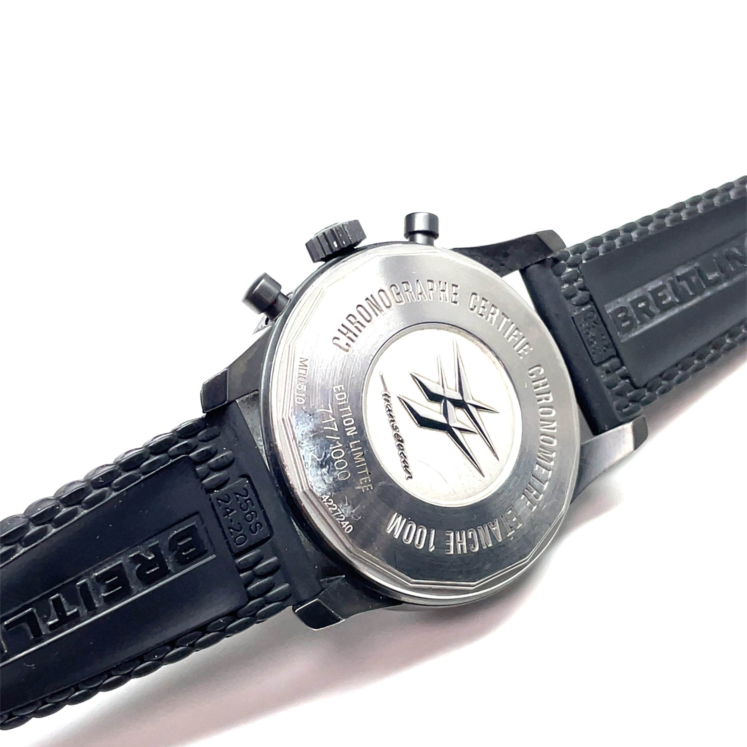 Pre-Owned Breitling Transocean Blacksteel Unitime Pilot 46mm Automatic Chrongraph Watch MB0510U6