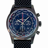 Pre-Owned Breitling Transocean Blacksteel Unitime Pilot 46mm Automatic Chrongraph Watch MB0510U6