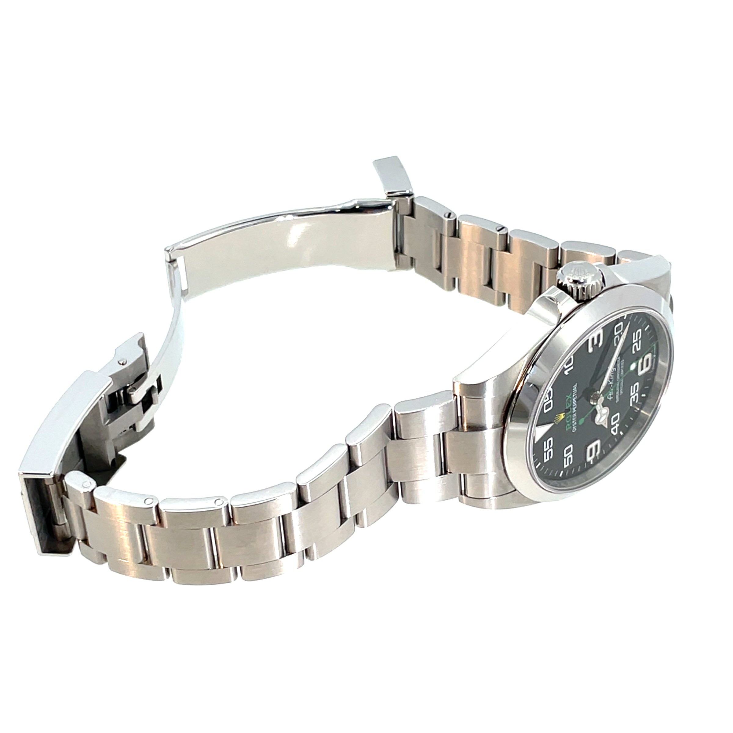 Pre-Owned Rolex Air King Oystersteel Black Dial Watch 40mm 126900 2025