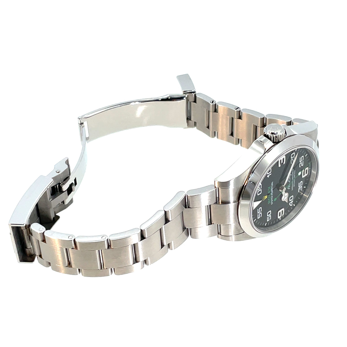 Pre-Owned Rolex Air King Oystersteel Black Dial Watch 40mm 126900 2025