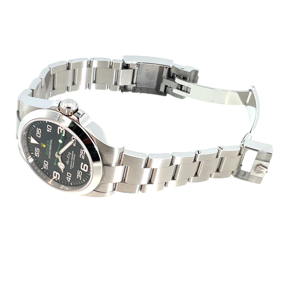 Pre-Owned Rolex Air King Oystersteel Black Dial Watch 40mm 126900 2025