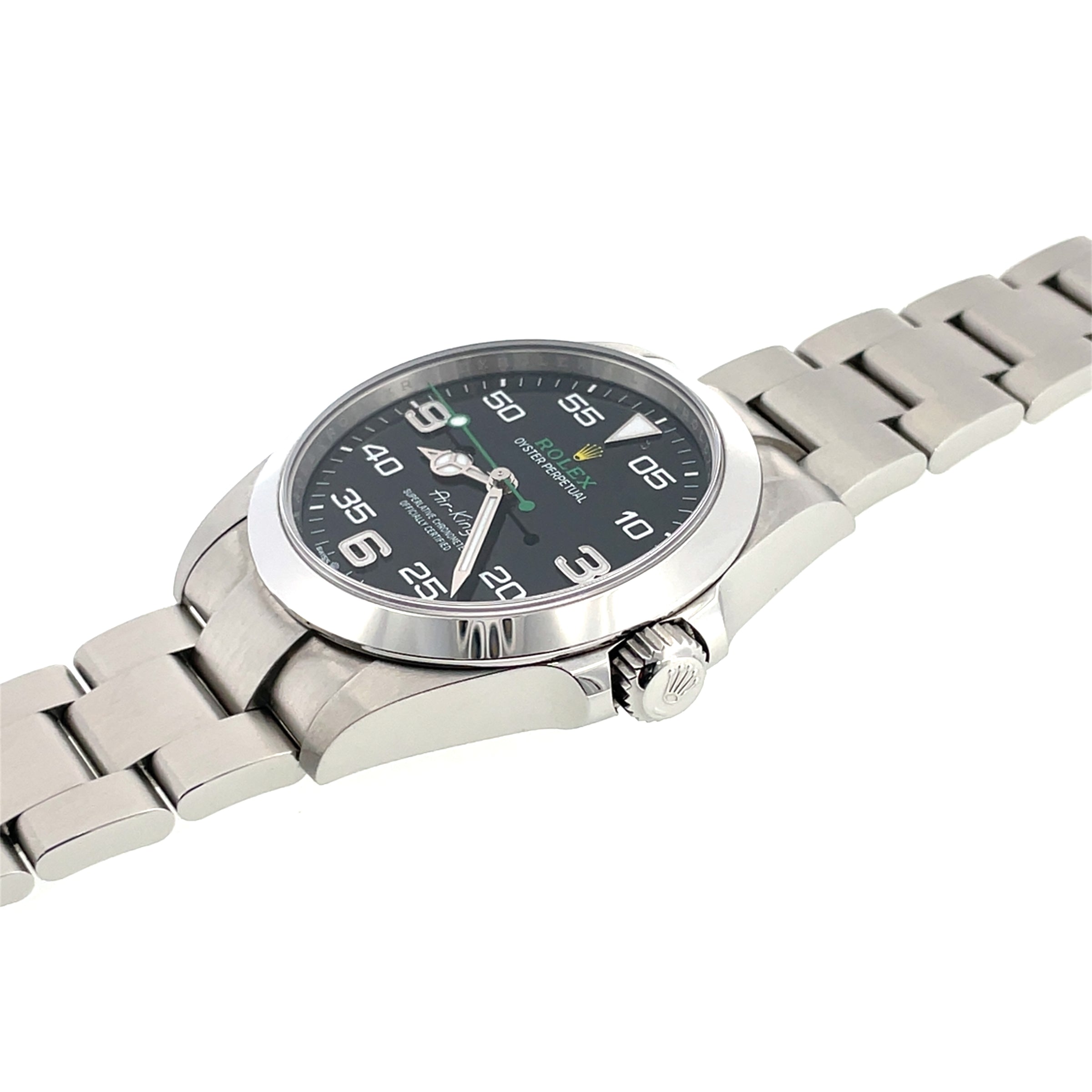 Pre-Owned Rolex Air King Oystersteel Black Dial Watch 40mm 126900 2025