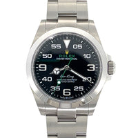 Pre-Owned Rolex Air King Oystersteel Black Dial Watch 40mm 126900 2025