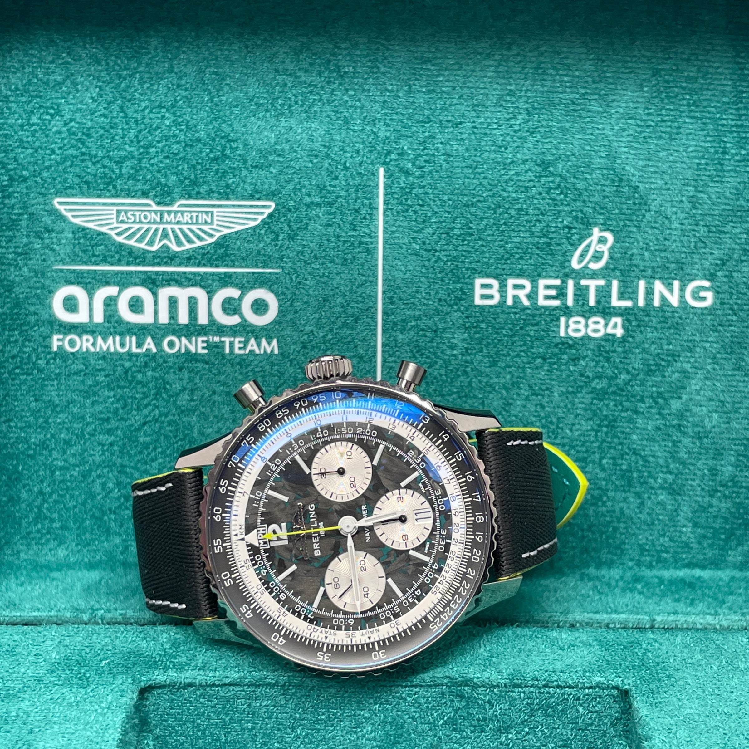 Pre-Owned Breitling Navitimer B01 Chronograph 43mm Aston Martin Aramco Formula One EB0138