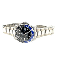 Pre-Owned Rolex "Batman" GMT Master II Black Dial Oyster Bracelet Watch 40mm 116710BLNR