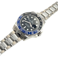 Pre-Owned Rolex "Batman" GMT Master II Black Dial Oyster Bracelet Watch 40mm 116710BLNR