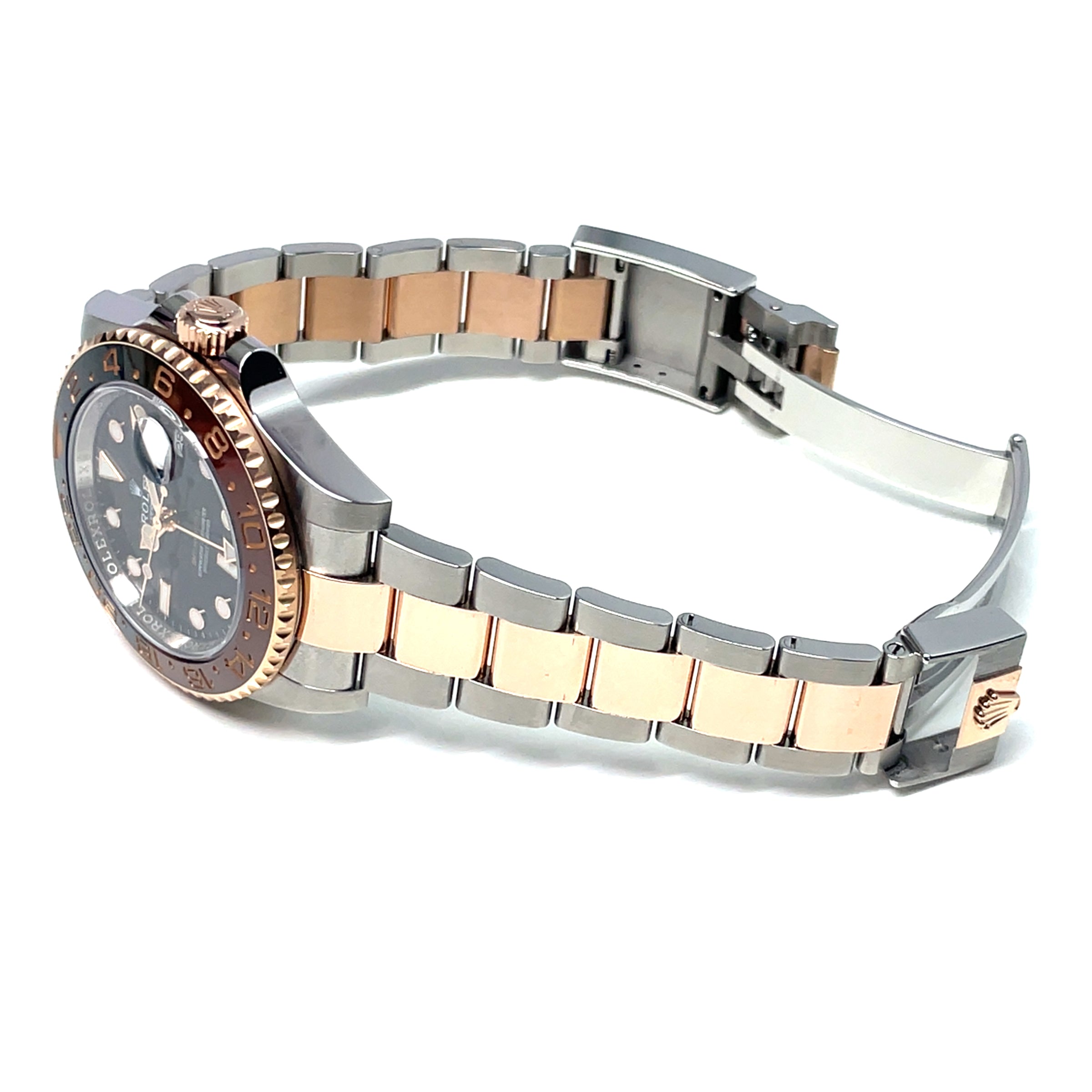 Pre-Owned Rolex GMT "Rootbeer" Oyster Everose Rose Gold Watch 40mm 126711CHNR