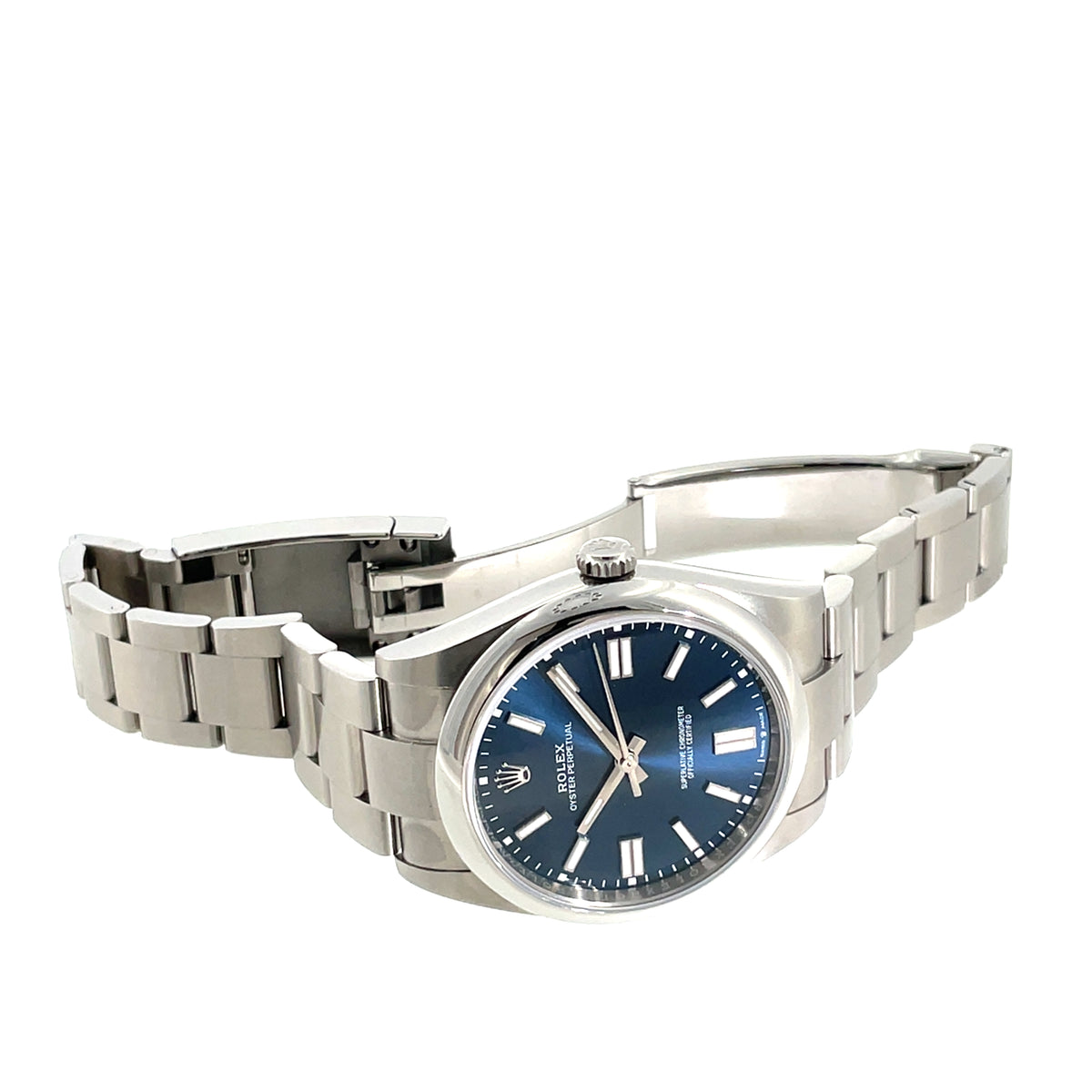 Pre-Owned Rolex Oyster Perpetual 41mm Stainless Steel Blue Dial Ref 124300