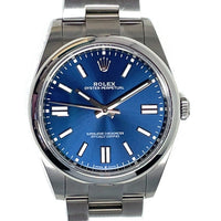 Pre-Owned Rolex Oyster Perpetual 41mm Stainless Steel Blue Dial Ref 124300
