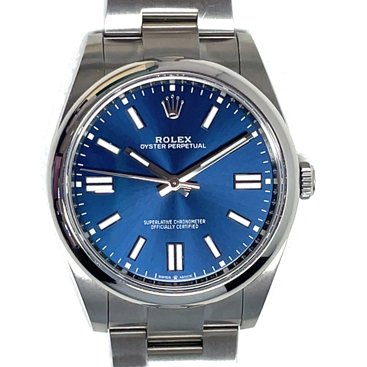 Pre-Owned Rolex Oyster Perpetual 41mm Stainless Steel Blue Dial Ref 124300