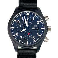 Pre-owned IWC Top Gun Black Pilot Ceramic 44.5mm Watch Chrono IW389101