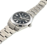 Pre-Owned Rolex Oyster Oystersteel Perpetual Black Dial Watch M134300 41mm