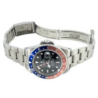 Pre-owned Rolex Pepsi GMT Master II Automatic 40mm Watch Black Dial, Red/Blue 16710 Yr.2000