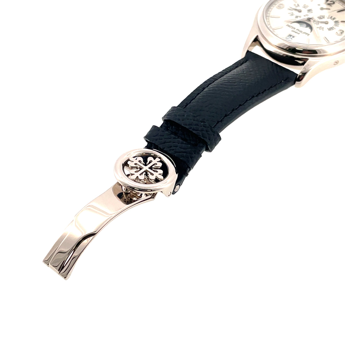 Pre-Owned Patek Philippe 39mm 18K White Gold Annual Calendar Cream Dial Watch 5146G-001
