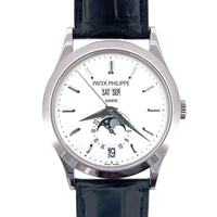 Pre-Owned Patek Philippe 5396G-011 38.5mm 18K White Gold Annual Calendar Silver Dial Watch