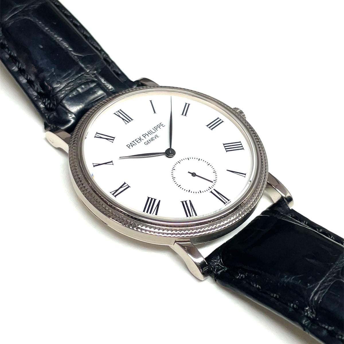 Pre-Owned Patek Philippe 36mm 18K White Gold Calatrava White Dial Watch