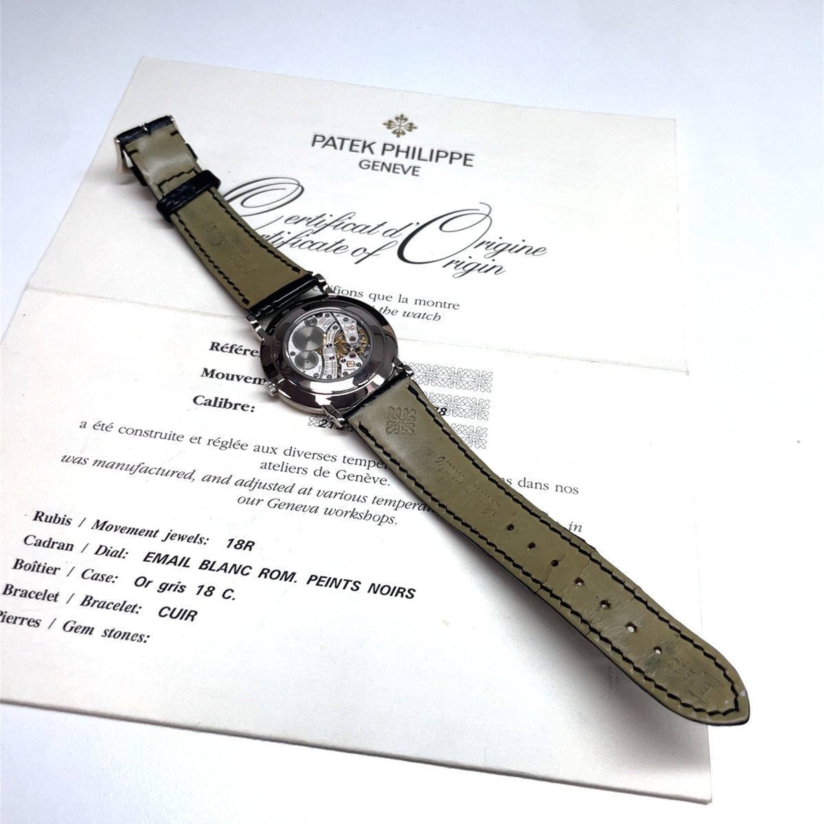 Pre-Owned Patek Philippe 36mm 18K White Gold Calatrava White Dial Watch