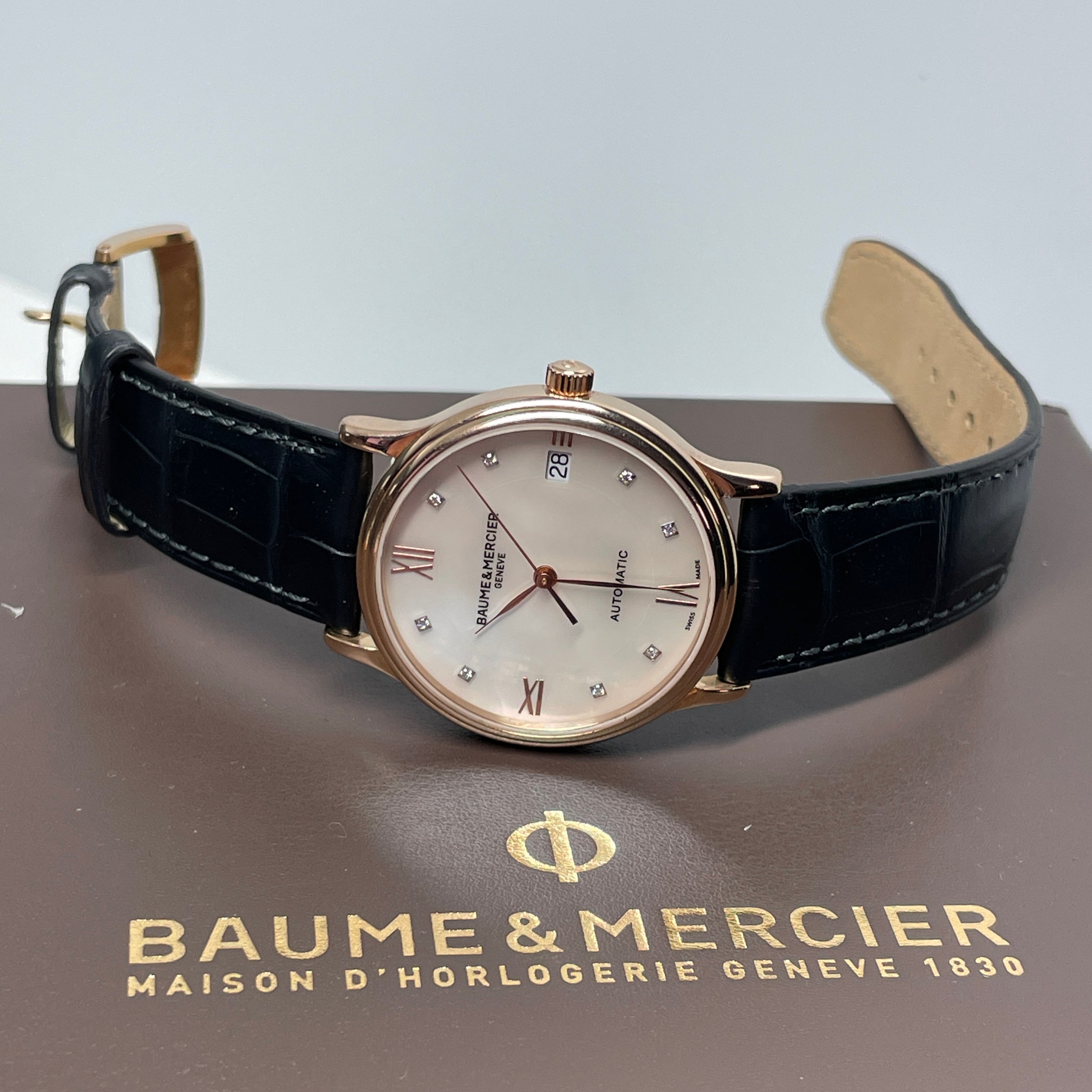 Pre-Owned Baume & Mercier Classima Mother of Pearl Watch Automatic18K Gold MOA10077 33mm