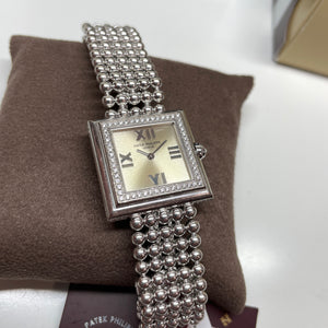 Pre-Owned Patek Philippe Gondolo Square Diamond 18K White Gold Watch