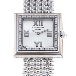 Pre-Owned Patek Philippe Gondolo Square Diamond 18K White Gold Watch