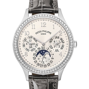 Pre-owned Patek Philippe Ladies First Perpetual Calendar Diamond Watch 7140G