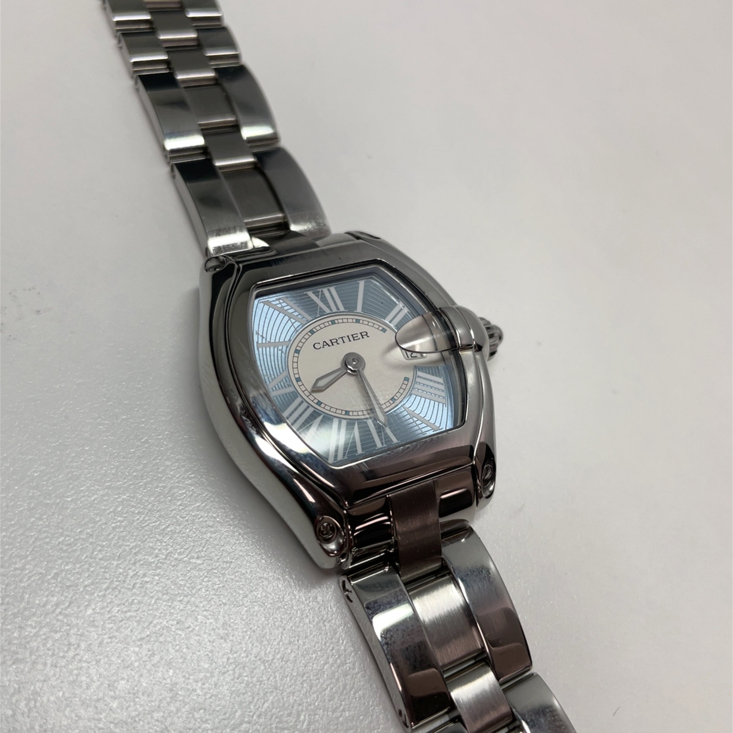 Pre-Owned Cartier Roadster Ice Blue Dial 29mm Watch 2675