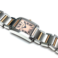 Pre-Owned Cartier Tank Francaise Rose Gold Pink Mother of Pearl Watch 2384 W51027Q4 Quartz 20mm