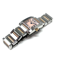 Pre-Owned Cartier Tank Francaise Rose Gold Pink Mother of Pearl Watch 2384 W51027Q4 Quartz 20mm