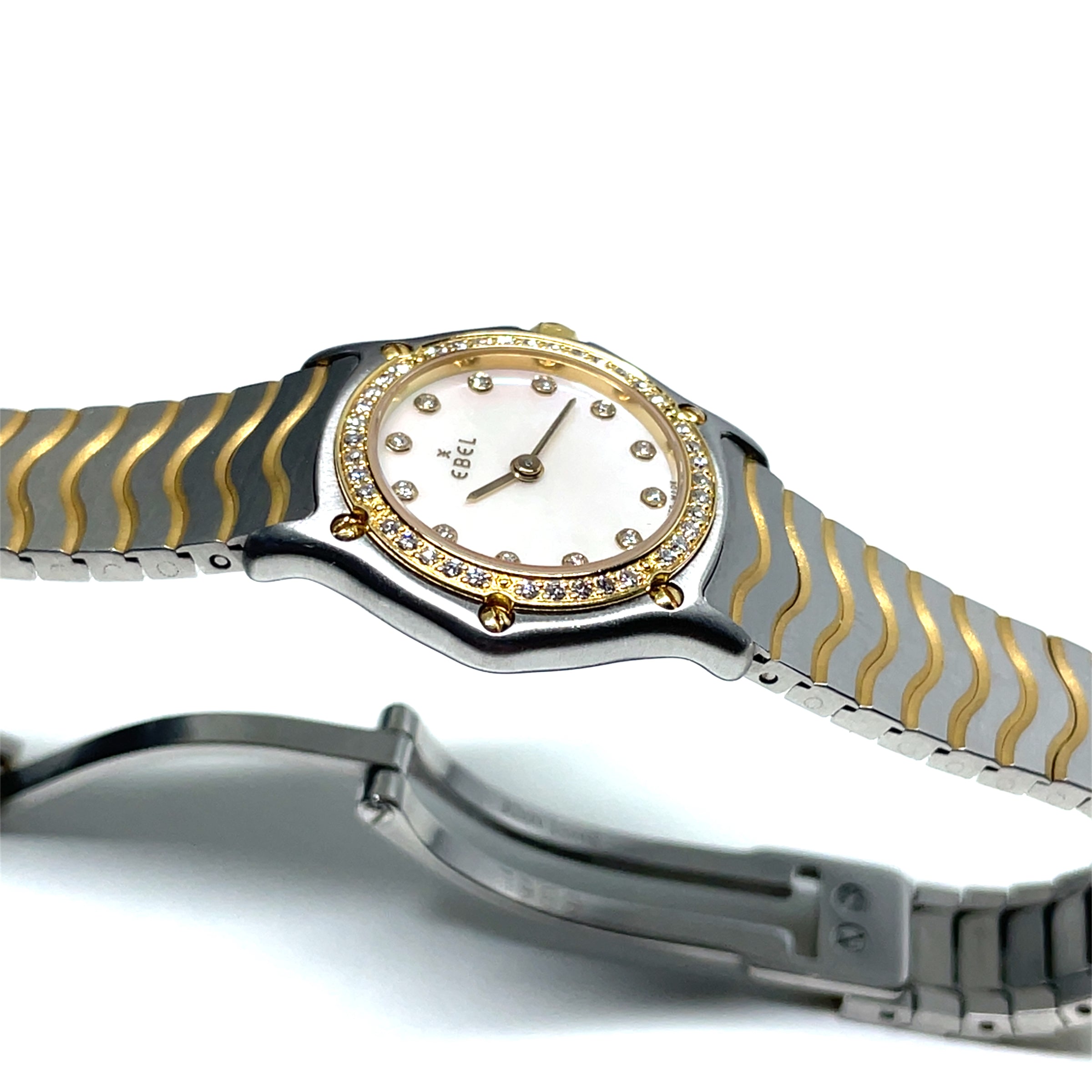 Pre-owned Ebel Sport Classic Mini Mother of Pearl Diamond Watch 24mm